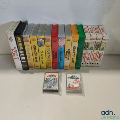 Lot de 17 cassettes Tintin - Certaines neuves sous blister -…