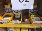a lot of boxes of food on the shelf