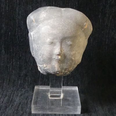 Arts d’Asie. Chine. Tête votive de dame de cour (Ming Qi).