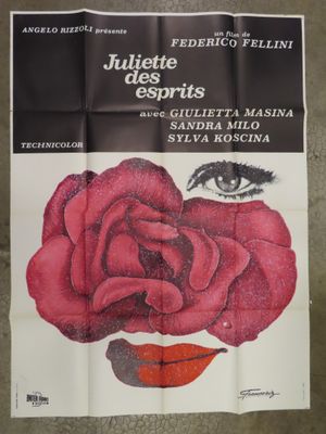 movie poster of a woman ' s face with a red rose in her mouth