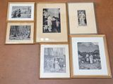 many pictures of people in a picture frame on the floor