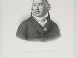 un dessin en noir et blanc représentant un homme en costume