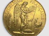 an image of a gold coin with an angel on it