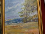 a picture of a painting hanging on a wall in a room