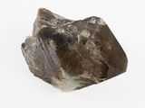 a close up of a rock on a white surface