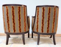 Paire de fauteuils en noyer teinté (photo 5)