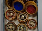 a box with many different types of watches in it