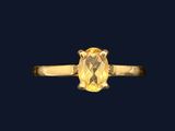 Bague en saphir jaune et diamant