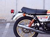 a motorcycle that is parked in a parking lot