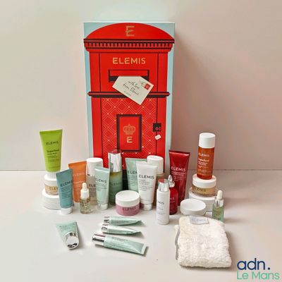 a box of beauty products sitting on a table