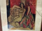 une photo d'un tableau représentant deux femmes assises sur un canapé