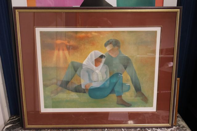 Louis TOFFOLI (1907-1999). « La conversation » Lithographie justi...