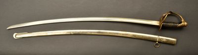 paire de sabres plaqués argent provenant de la République populaire de Chine