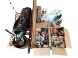 a box of assorted items sitting on a table