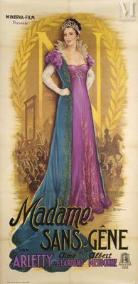 an old movie poster of a woman in a blue dress
