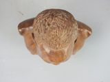 an overhead view of a statue of a man ' s head
