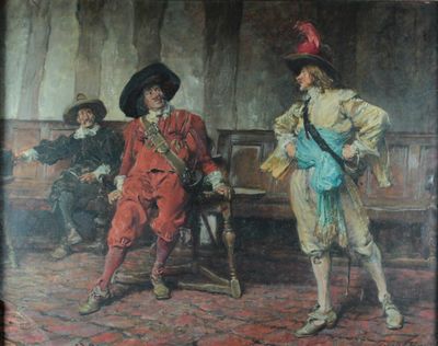 BUNDY Edgar (1862-1922) Trois gentilhommes.
