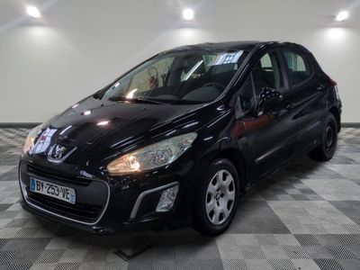 the small black car is parked in a large room