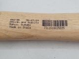 a wooden baseball bat with a barcode on it