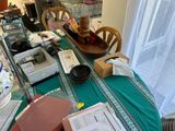 a table that has a bunch of books on it