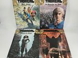 three children ' s books, including thor and thor, are on display