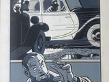 une photo d'une affiche représentant un homme au volant d'une voiture