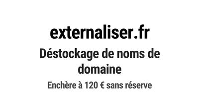 Nom de domaine externaliser.fr.