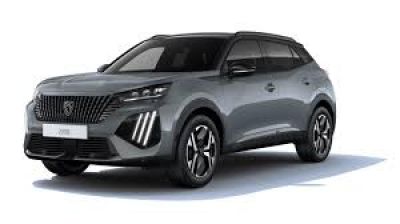 a grey suv parked on a white surface