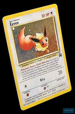 une carte sur laquelle figure l'image d'un personnage de Pokémon
