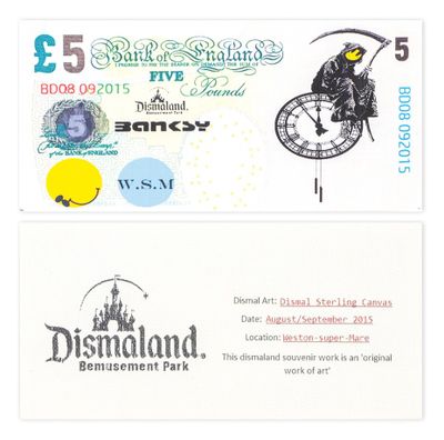 BANKSY (né en 1974) d'après - Grin Reaper - 2015 Billet de b…