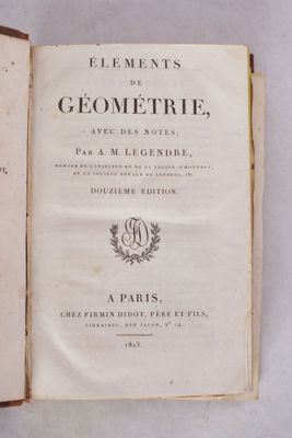 LEGENDRE (Adrien-Marie) : « Éléments de Géométrie » À Paris …