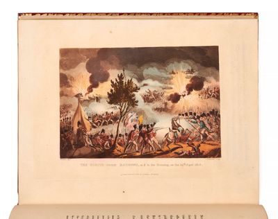 un vieux livre sur lequel figure l'illustration d'une bataille