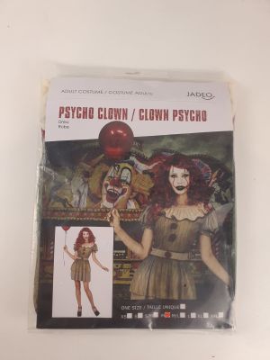 Le livre se trouve dans un sac en plastique sur lequel est représenté un clown tenant un ballon rouge.