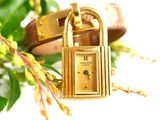 an image of a close up of a wrist watch with a lock