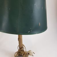 Paire de lampes en métal argenté, fût colonne cannelée - Sty… (photo 2)