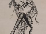 an image of a drawing of a woman in a long dress