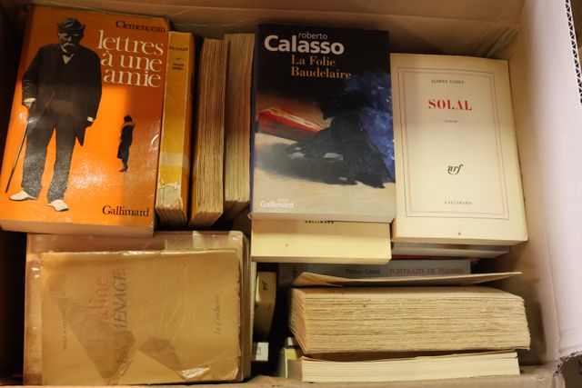 Lot de 2 cartons de littérature dont nombreux livres de Albert CA...