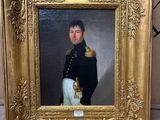 portrait d'un homme en uniforme militaire dans un cadre doré