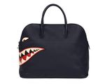 a bathing bag with a shark ' s mouth on the front