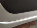 a close up of a door handle on a car