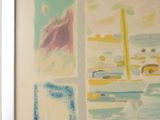 a picture of a painting of bananas on a table