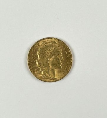 Pièce en or de 20 francs au coq de Chaplain 1906. - Photo 1