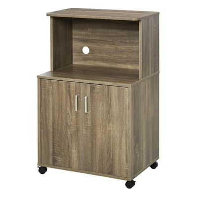 Chariot desserte micro-ondes avec placard 2 portes HOMCOM … - Photo 1