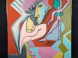 une image d'un tableau représentant une femme assise sur une chaise
