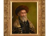 un tableau représentant un vieil homme barbu portant un chapeau