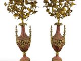 pair of 19th century french ormolu and giled bronze mounted urns