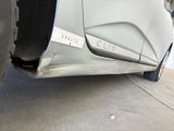 a close up of a car with a sticker on the side of it
