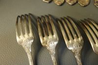 Lot de métal argenté comprenant 12 fourchettes et 10 cuillèr… (photo 5)
