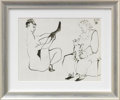 Pablo Picasso "Sans titre" (1953), encadré
