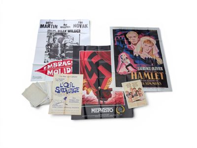 several movie posters are displayed on a white surface
